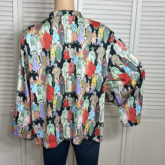 Natori Women's Dynasty Asian/Korean Theme Pajama Top Large - Picture 13 of 16